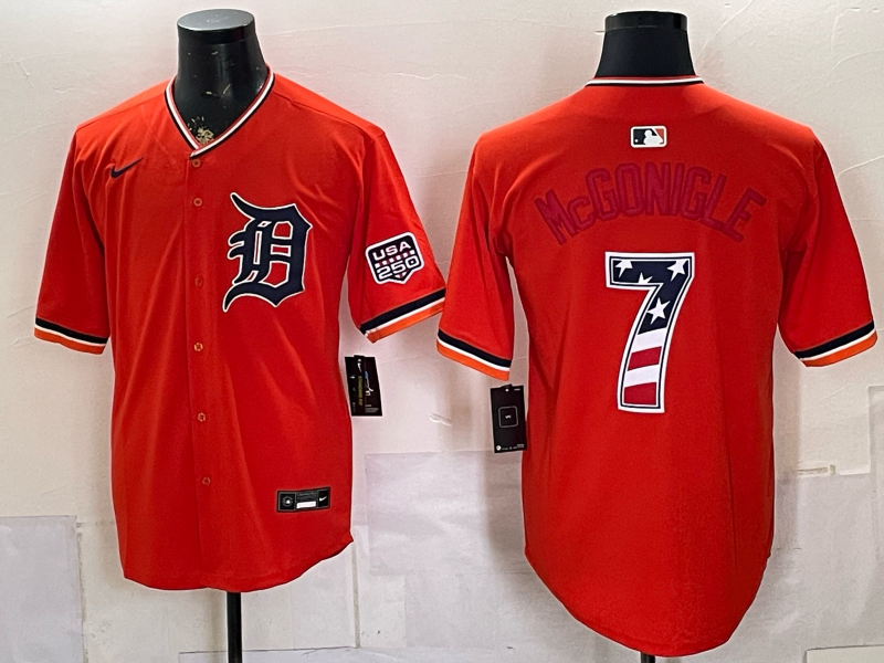 Men Detroit Tigers #7 McGonigle red Nike 2026 MLB Jersey 0715002->arizona cardinals->NFL Jersey